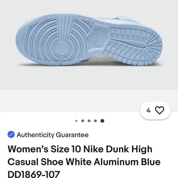 Nike Dunk High – Aluminum Blue – Size 7.5 - Picture 12 of 12